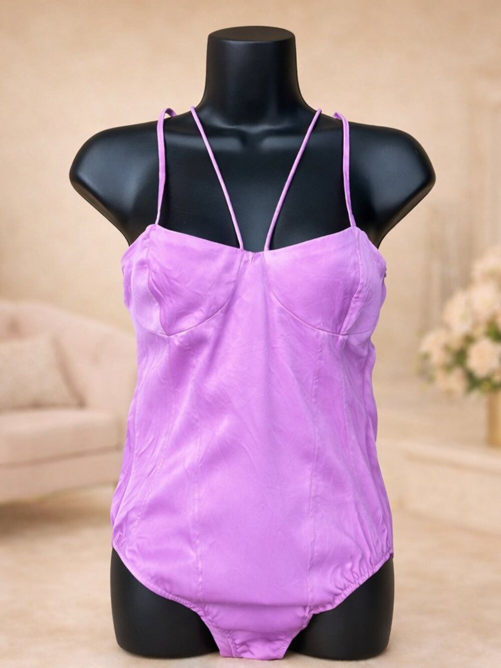 Zara Camisole Bodysuit Boutique Lingerie Fitted Bust Clubwear Festival Y2K